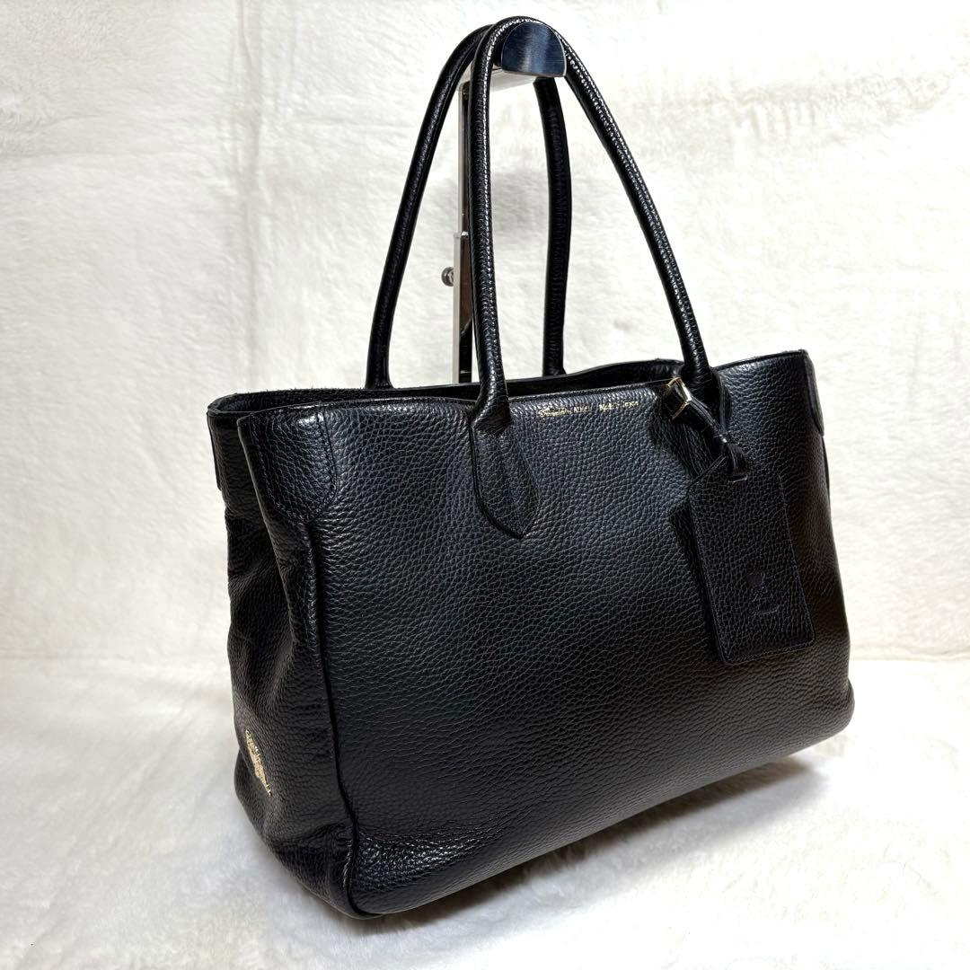 【koto 】A.D.M.J. トートバッグ シボ革 ブラック 保存袋付