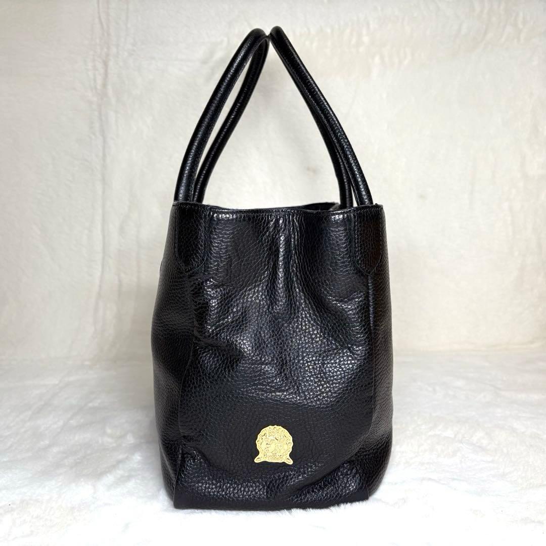 【koto 】A.D.M.J. トートバッグ シボ革 ブラック 保存袋付