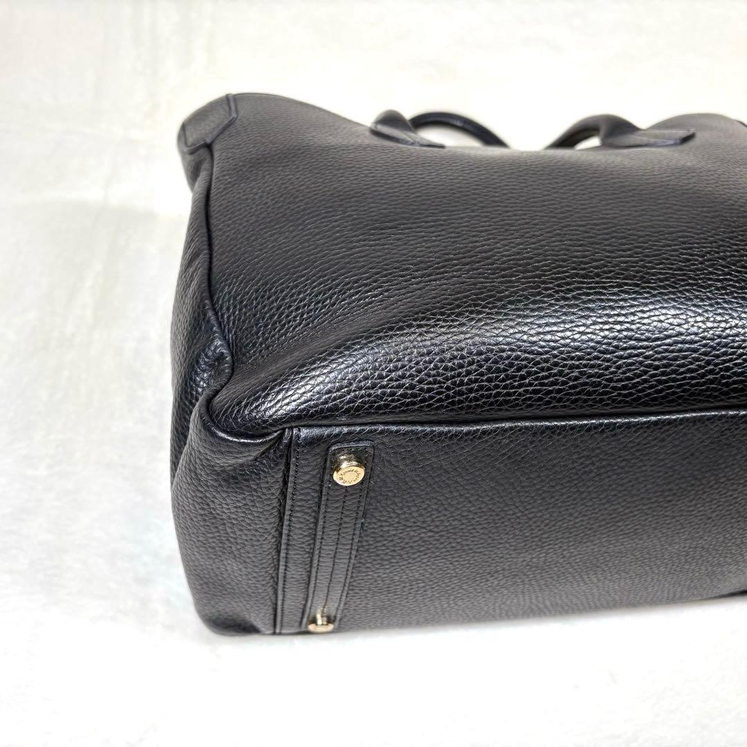 【koto 】A.D.M.J. トートバッグ シボ革 ブラック 保存袋付