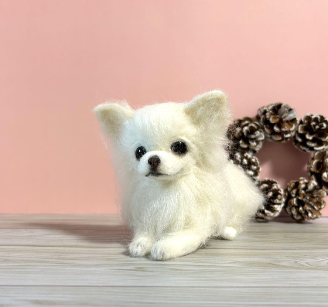 羊毛フェルト　おっとり顔のチワワちゃんno.29