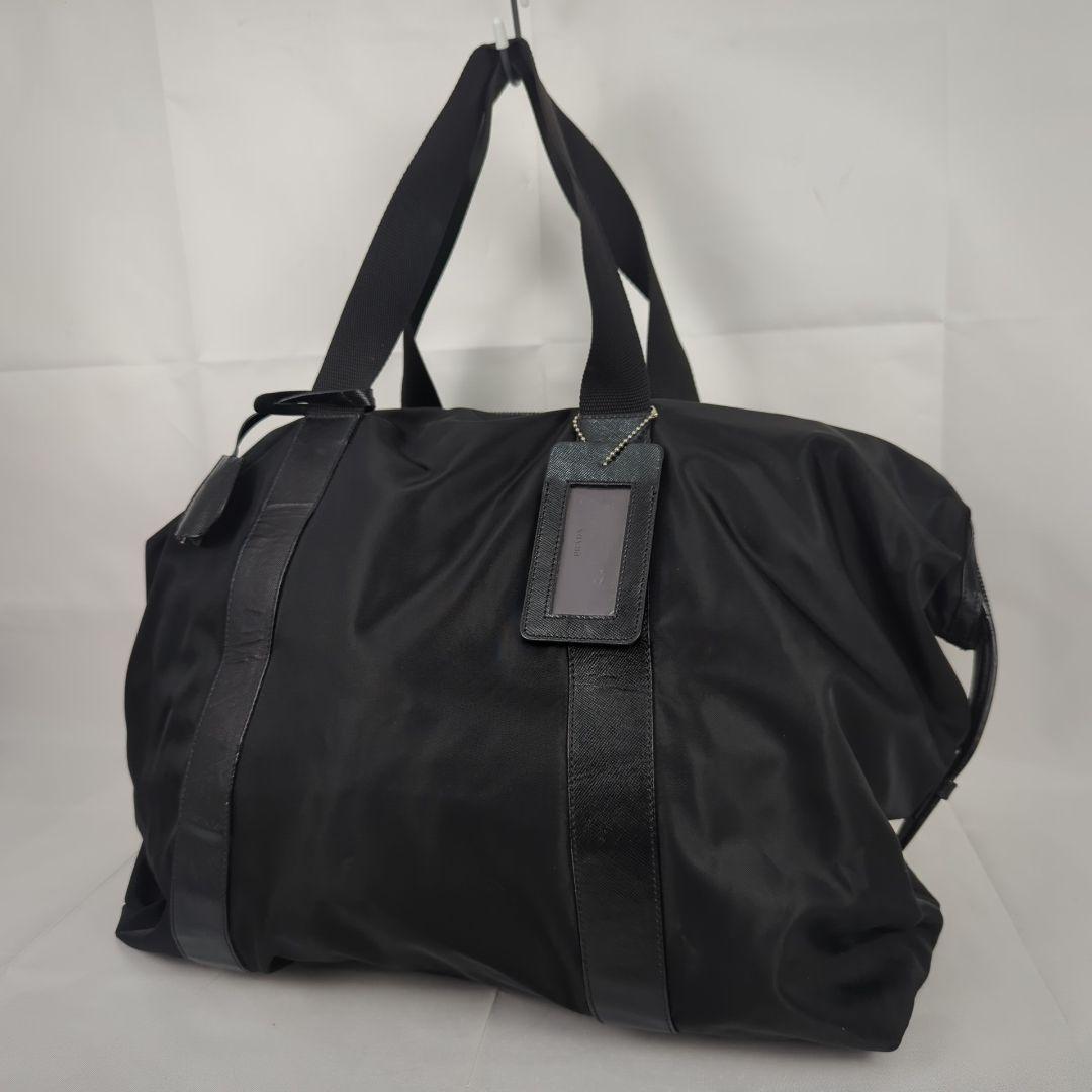 PRADA プラダ ナイロン ボストンバッグ 三角 ロゴ プレート