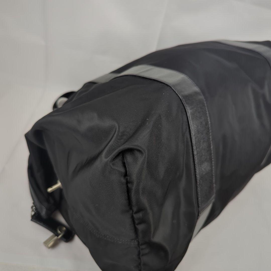 PRADA プラダ ナイロン ボストンバッグ 三角 ロゴ プレート