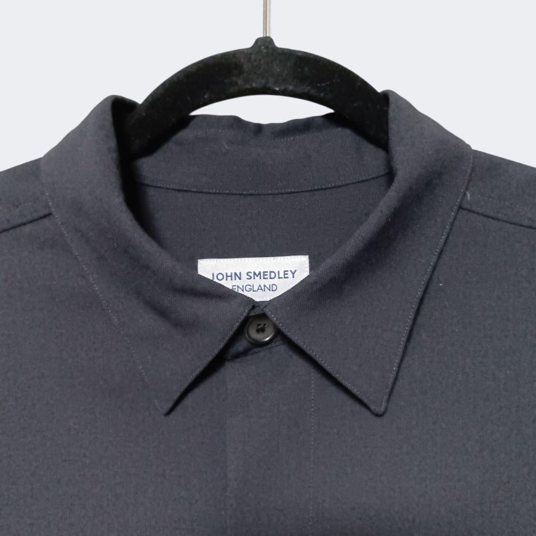 極美品♪JOHN SMEDLEY SUPER 140's ウールオーバーシャツ