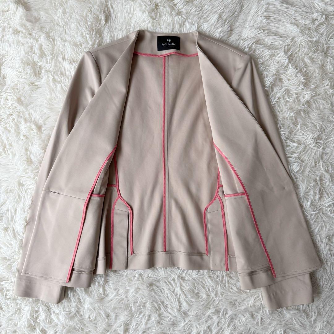 PS Paul Smithセットアップスーツ ノーカラージャケット ベージュ42