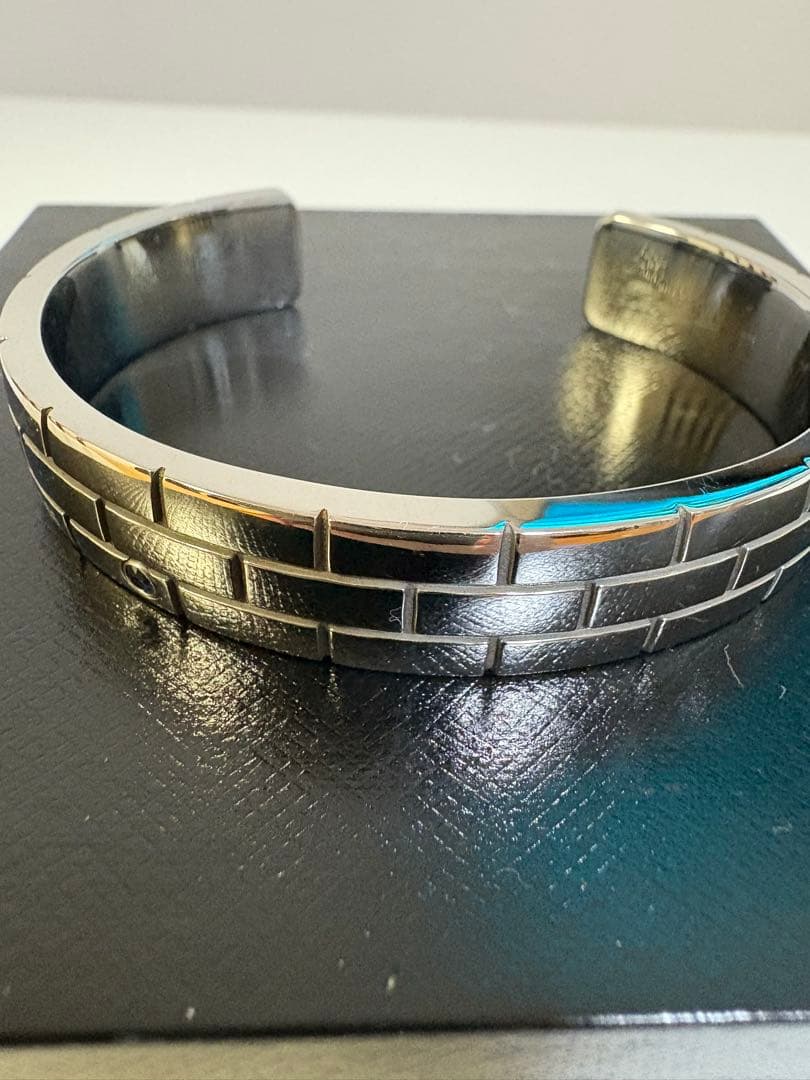 Montblanc モンブラン ブルー サファイア ステンレススチール バングル