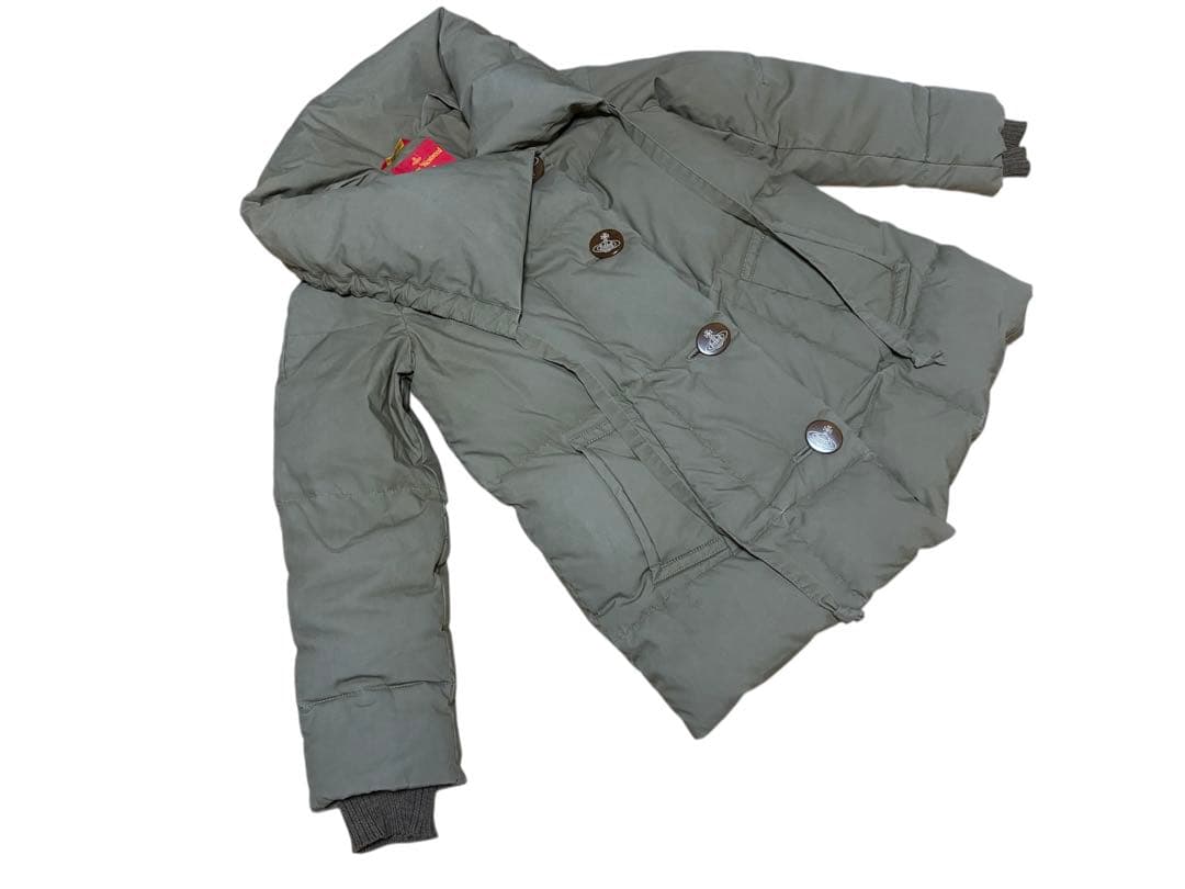 Vivienne Westwood ダウンジャケット カーキ　変形 オーブ