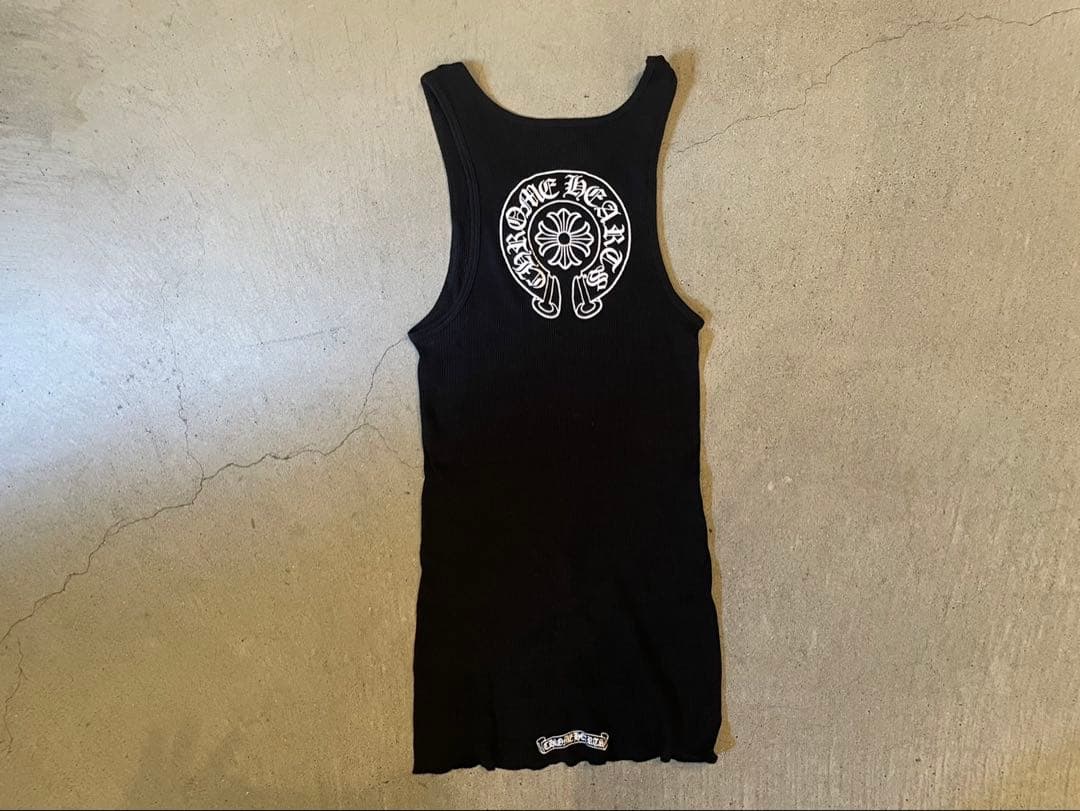 1番人気モデル　クロムハーツ　ホースシュー　タンクトップ　黒　S