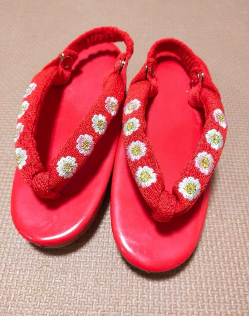 七五三　被布セット　着物　３歳　花ひめ　まり　赤