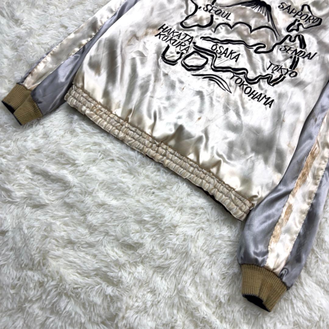 テーラー東洋 スカジャン リバーシブル スーベニアジャケット 鷲 日本地図 L