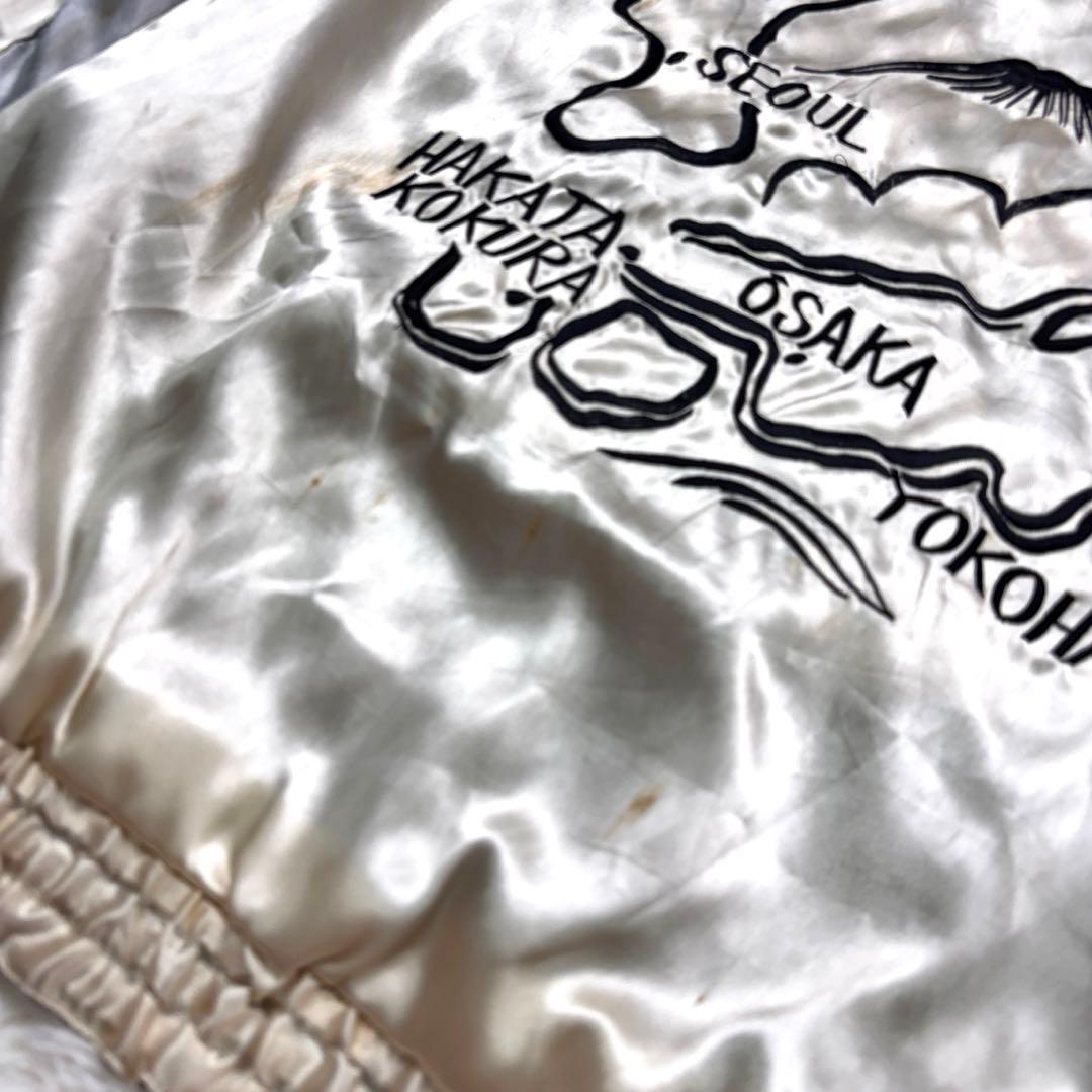 テーラー東洋 スカジャン リバーシブル スーベニアジャケット 鷲 日本地図 L