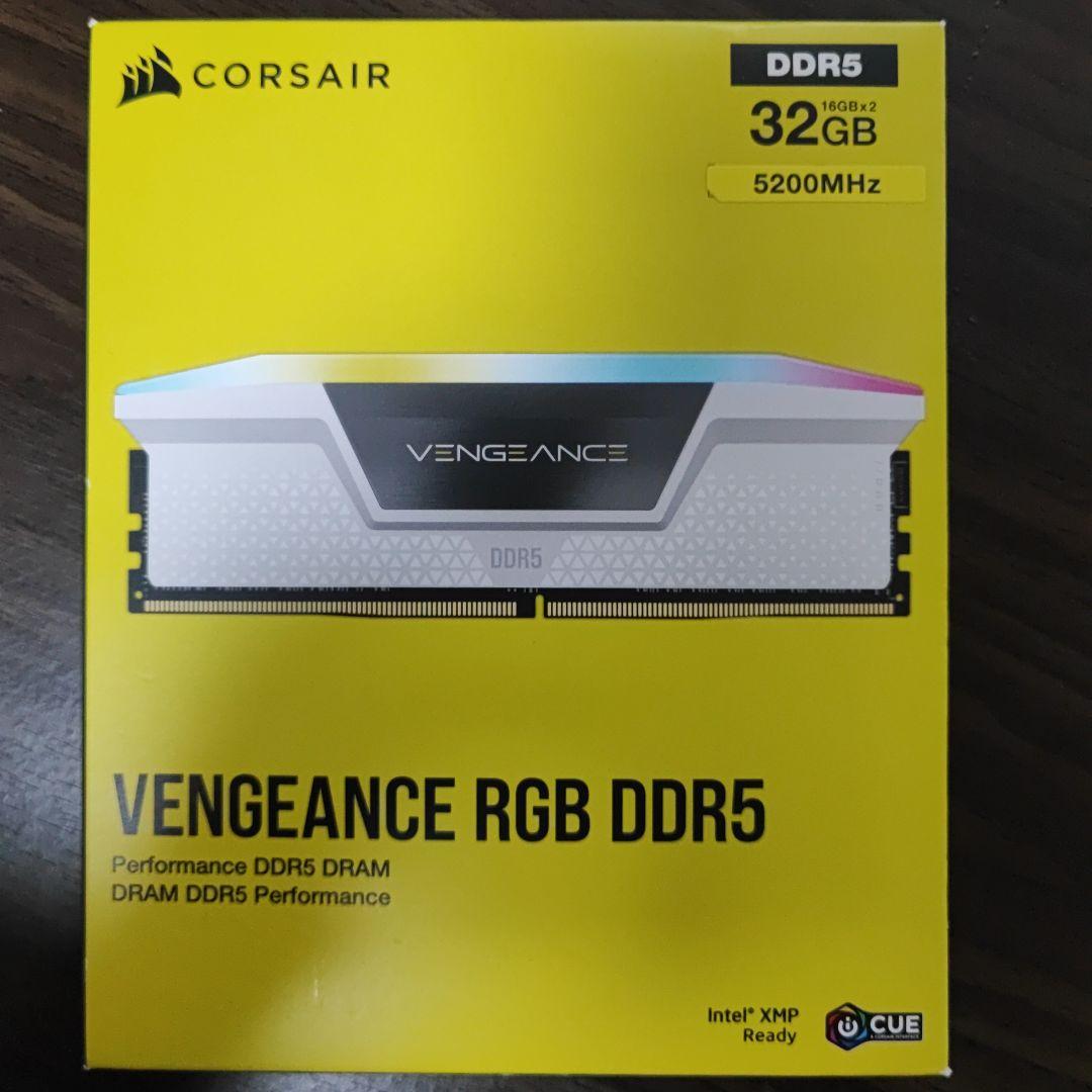 メモリー CORSAIR VENGEANCE RGB DDR5 32GB 5200MHz