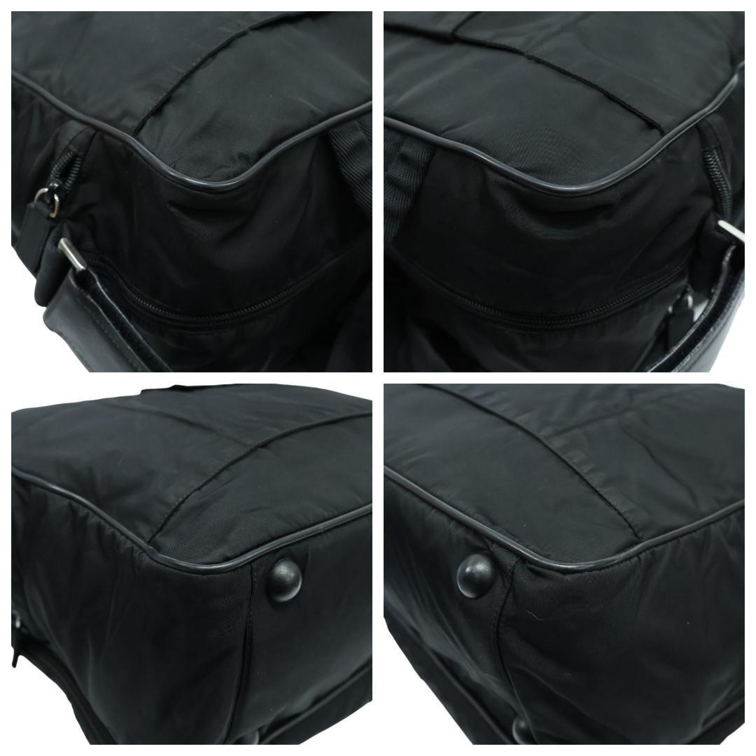 美品 PRADA プラダ 2way ビジネスバッグ 三角ロゴ 白タグ V361