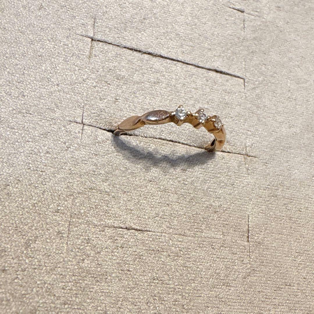 ete K10 ダイヤモンド ピンキーリング 1号 ピンクゴールド エテ 指輪