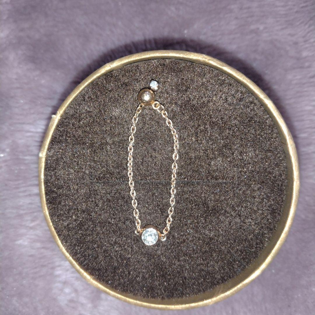 週末限定お値下げ オレフィーチェ　ダイヤチェーンリング　k18ピンクゴールド