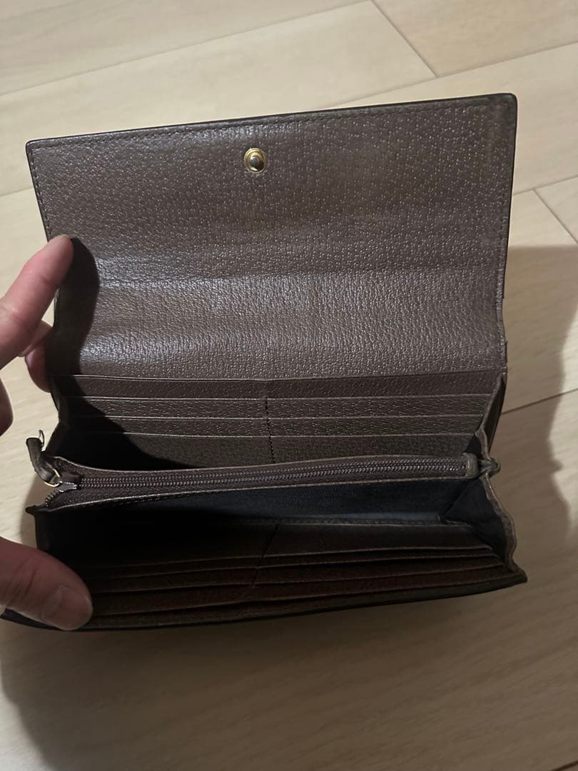GUCCI グッチ 長財布 GGキャンバス×レザー ロングウォレット