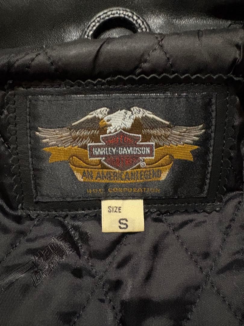 訳あり　ハーレーダビッドソン ダブル ライダースジャケット S