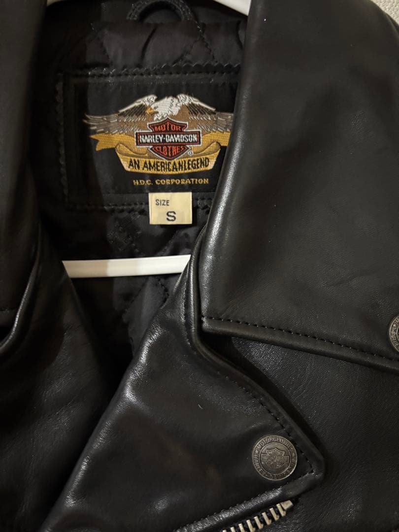 訳あり　ハーレーダビッドソン ダブル ライダースジャケット S
