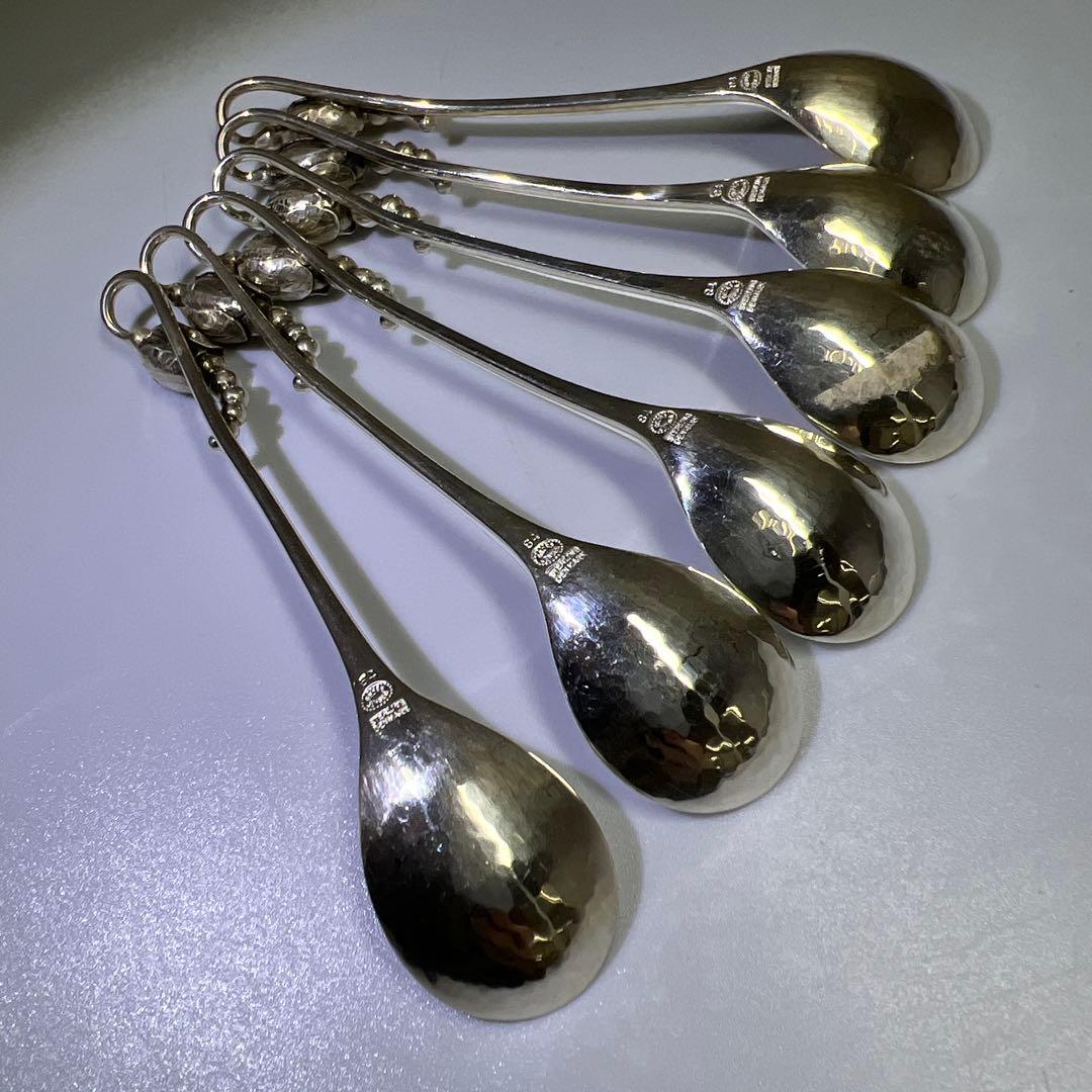 ジョージジェンセン　ブロッサムsterling925 コーヒースプーン6本　共袋