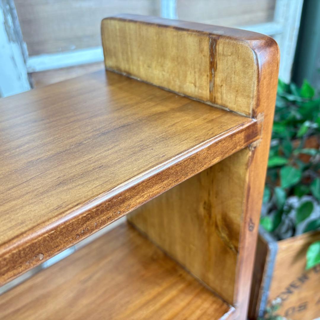 カントリー北欧パイン材四段ラックシェルフ（50㎝×70㎝）木製飾り棚調味料棚本棚