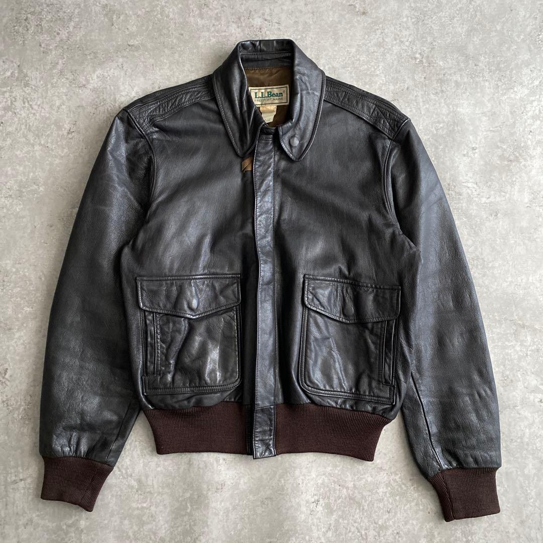 80s 90s L.L.Bean A-2 レザー ジャケット USA製 40