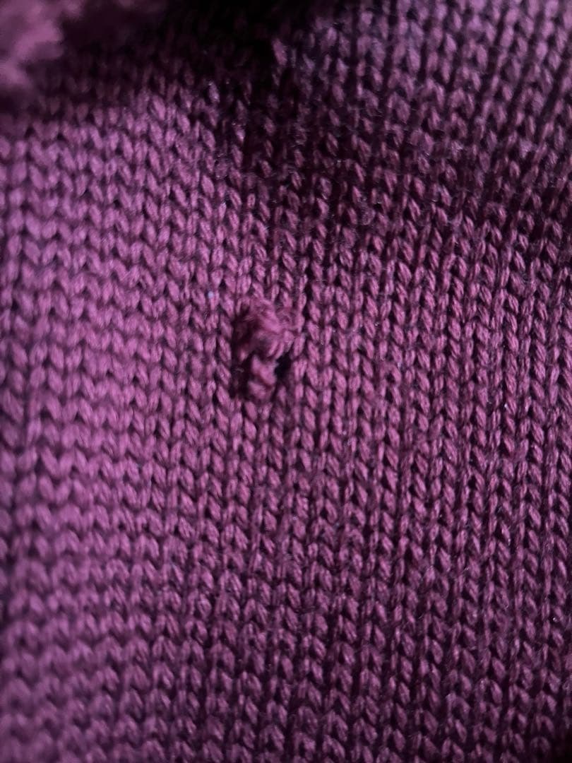 プラダ　PRADA スキッパーニット　赤　メンズ　ボルドー