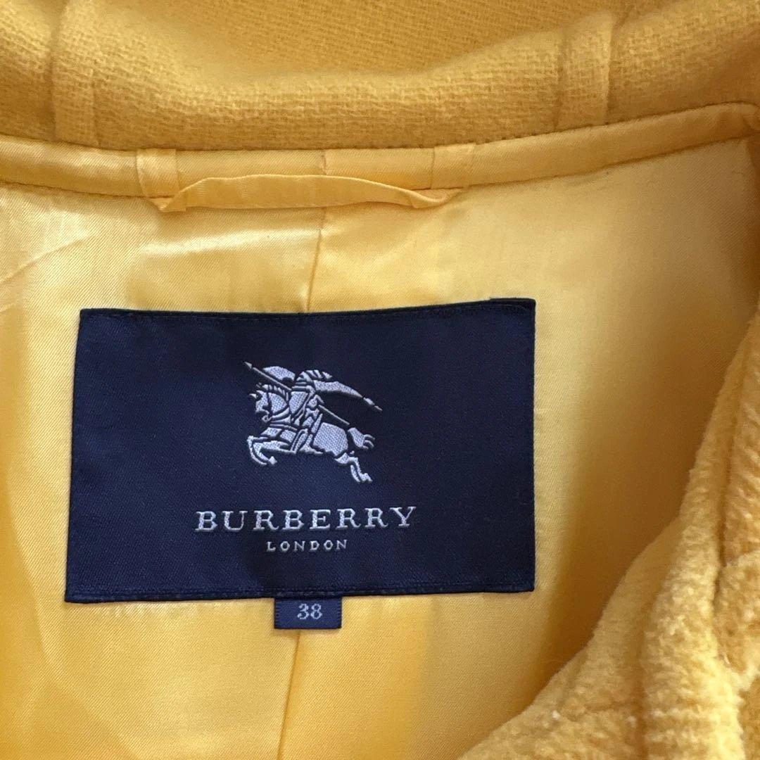 極美品 ✨バーバリー ダッフルコート 黄 38 トグルボタン　ノバチェック
