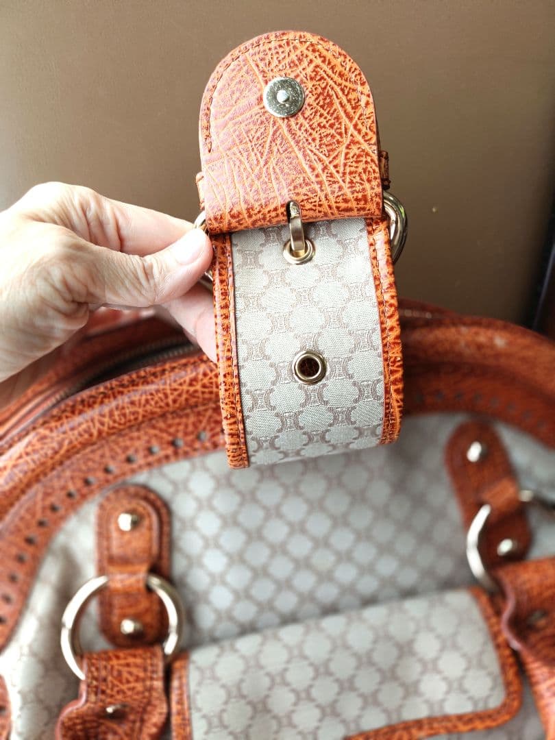 CELINE セリーヌ マカダム バッグ ヴィンテージ ミニボストン 正規品