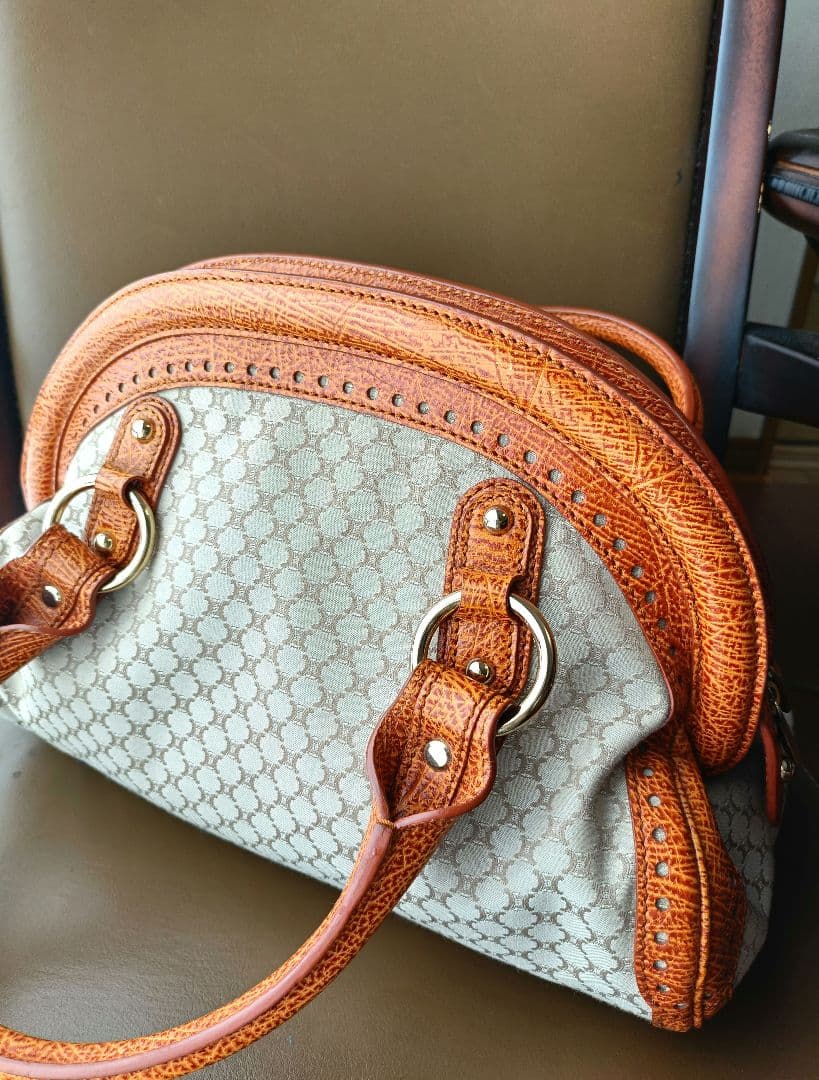 CELINE セリーヌ マカダム バッグ ヴィンテージ ミニボストン 正規品