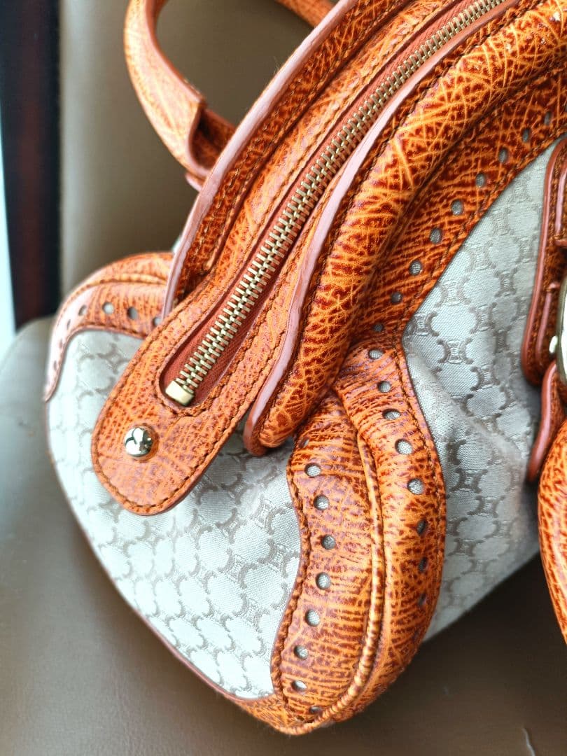 CELINE セリーヌ マカダム バッグ ヴィンテージ ミニボストン 正規品