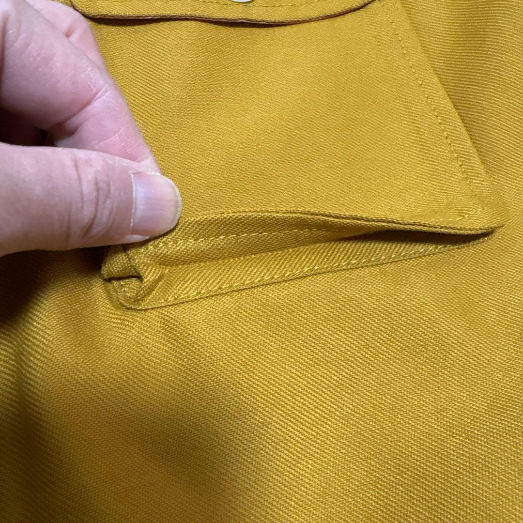 ヴィンテージ イングランド製 総サテン 比翼 オーバーサイズ シャツジャケット