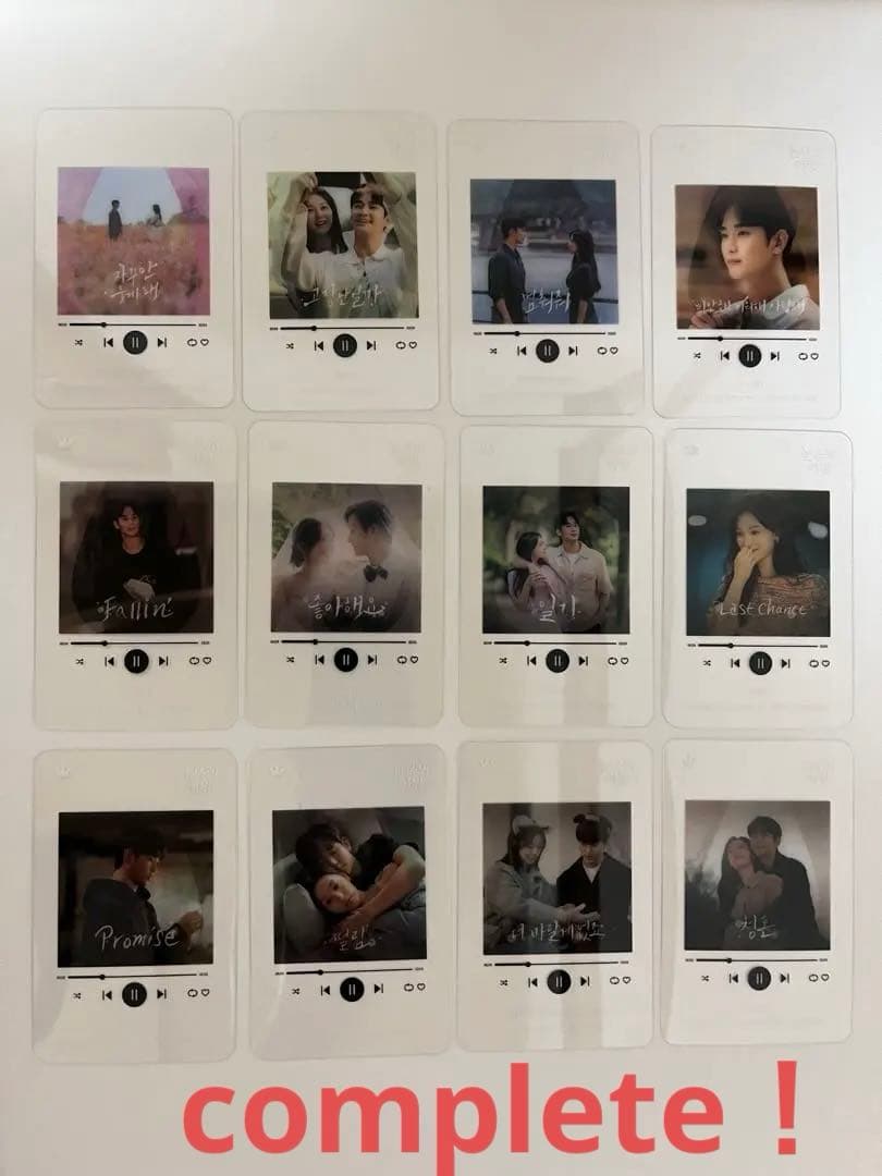 涙の女王 韓国盤正規品 ost付属 プレイリストカード 12種　コンプリート！