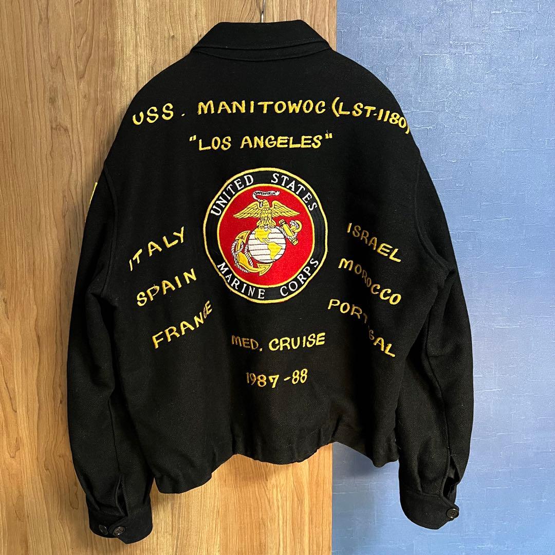 80s ツアージャケット スーベニアジャケット ミリタリージャケット USN