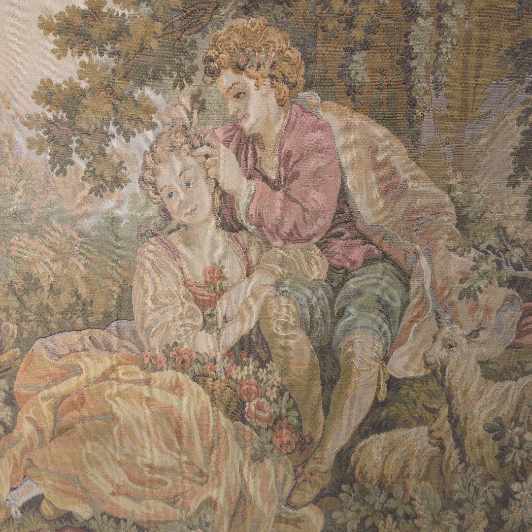 フランスヴィンテージ タペストリー ジャカード織り