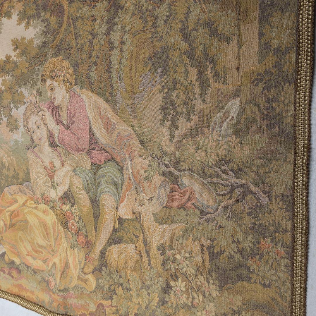 フランスヴィンテージ タペストリー ジャカード織り