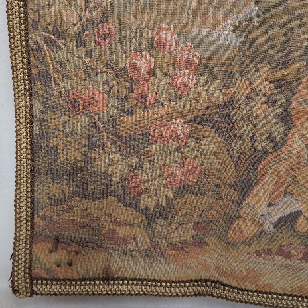 フランスヴィンテージ タペストリー ジャカード織り