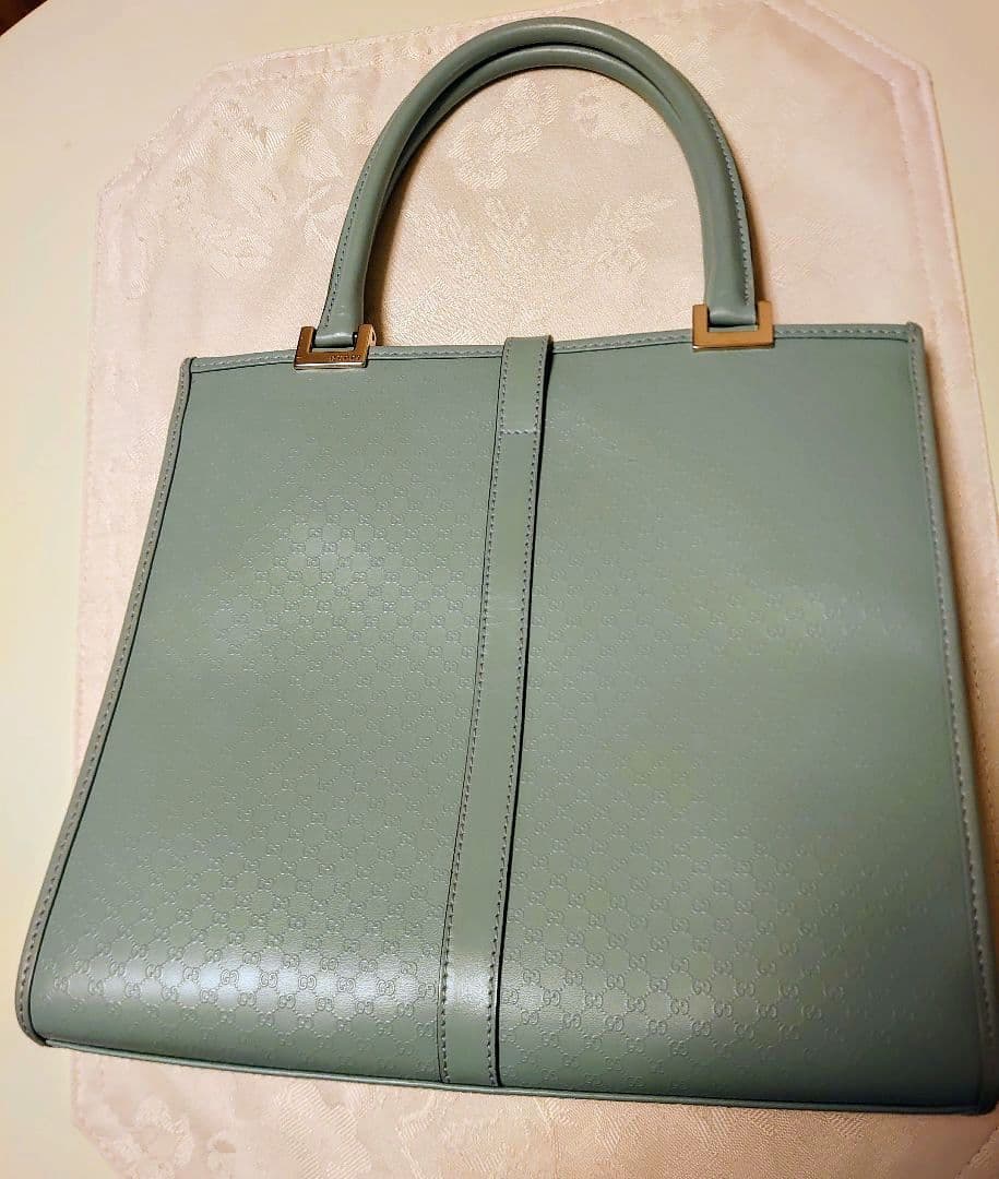 GUCCI　ハンドバッグ　ミントブルー バッグ