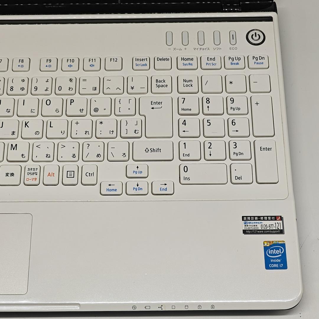 【NEC】LS700 高性能i7 SSD256GB 8GB ホワイトノートPC