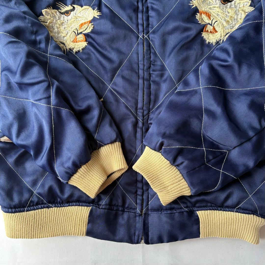 unknown ネイビー ホワイトタイガー ジャパン イーグル スカジャン