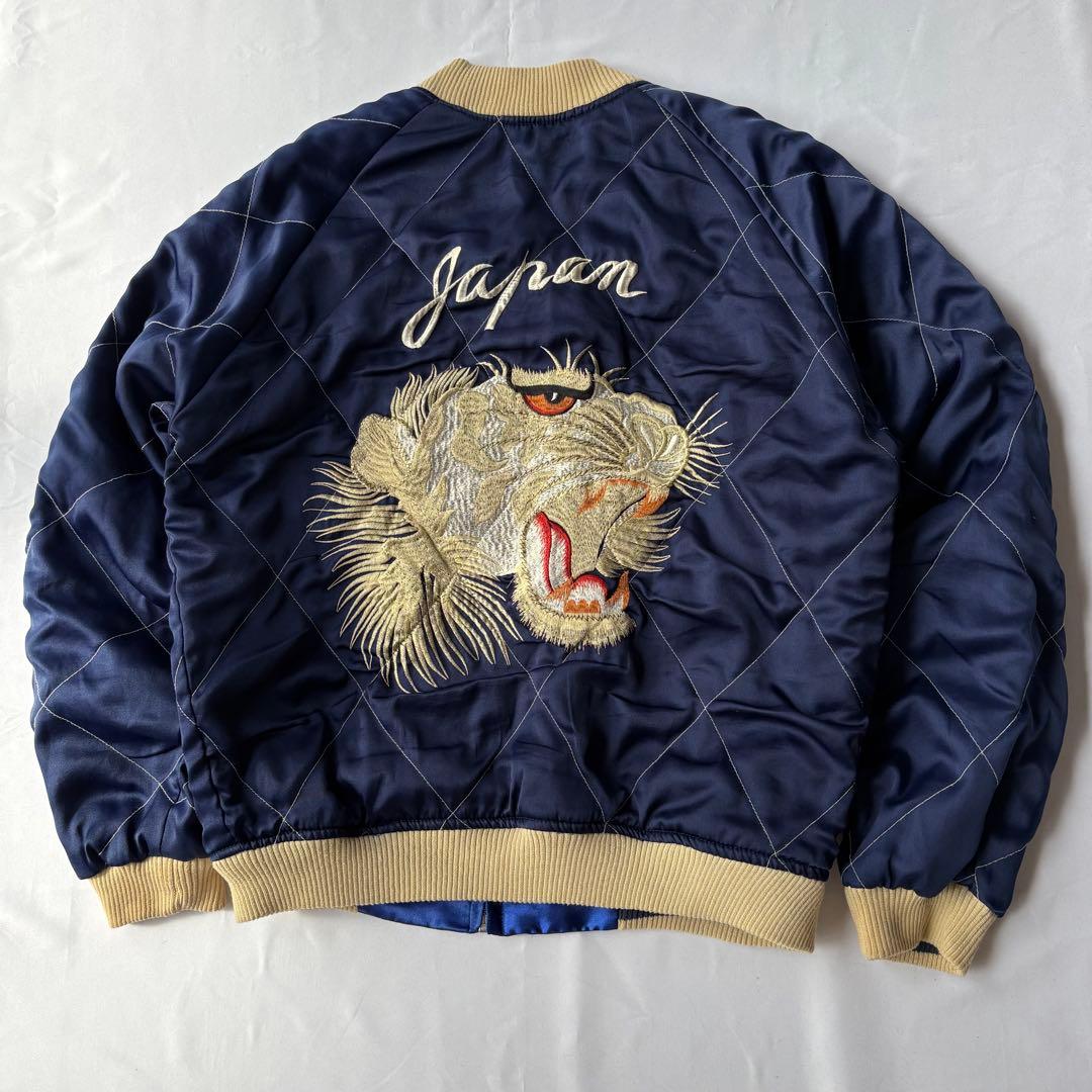 unknown ネイビー ホワイトタイガー ジャパン イーグル スカジャン