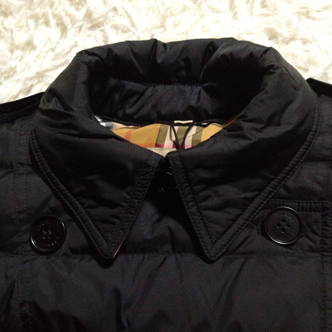 未使用タグ付✨バーバリー　ノバチェックフード　ダウンコート　リアルファー