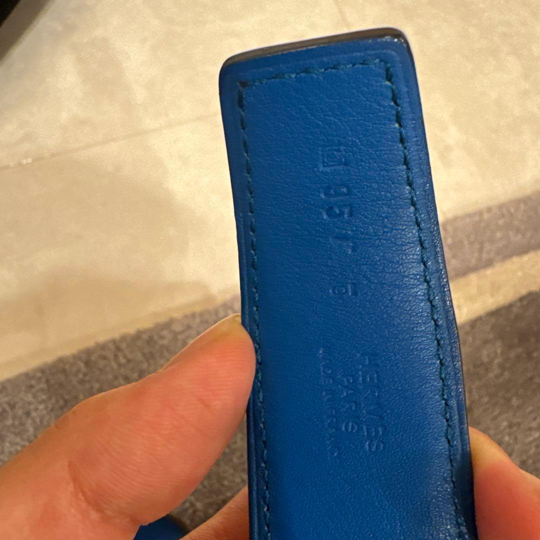 OsioHERMES ブラック/ブルー ベルト 95cm