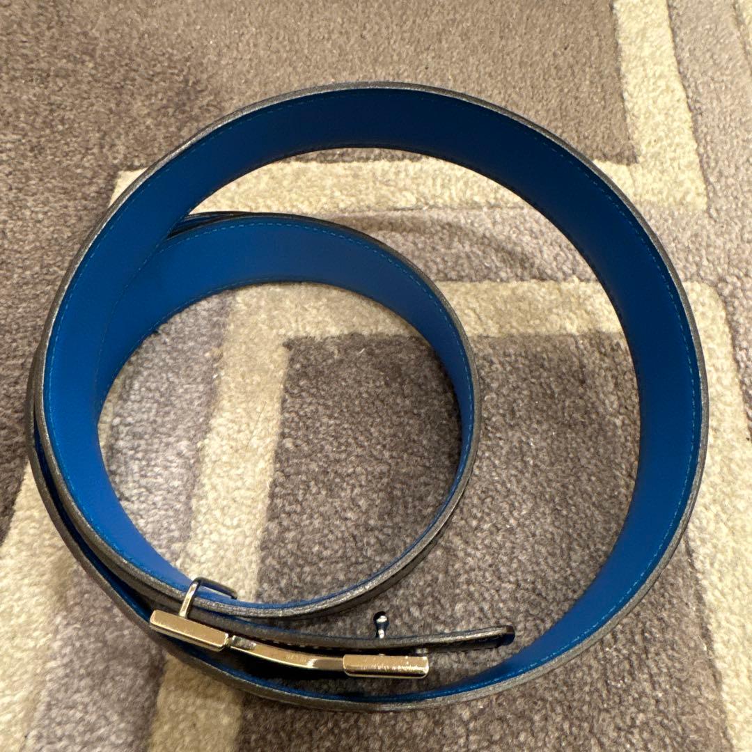 OsioHERMES ブラック/ブルー ベルト 95cm