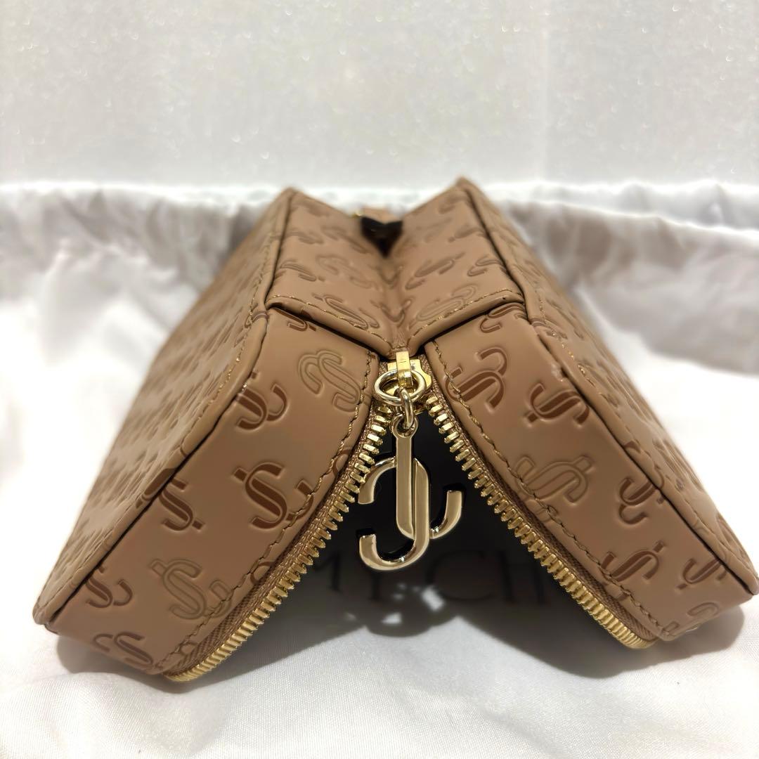 【未使用 】JIMMY CHOO ジュエリーケース ロゴ型押し ポーチ 小物入れ