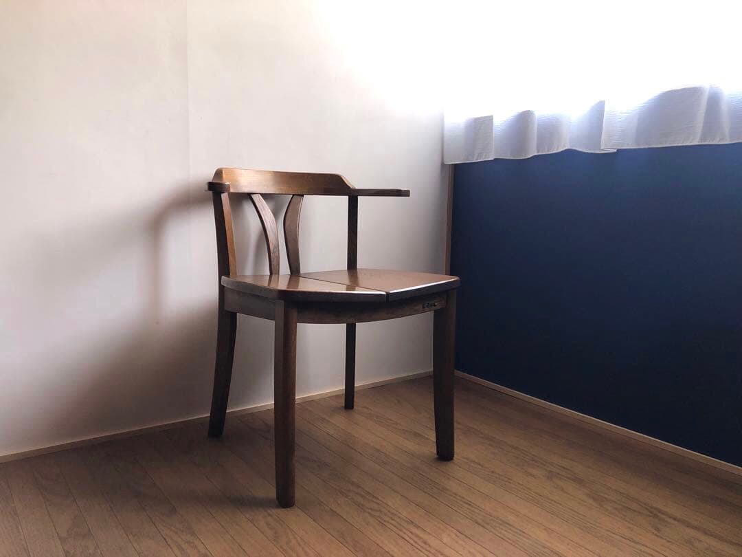 飛騨家具 浜本工芸 アームチェア④ 肘掛け 安楽椅子 楢無垢材 民藝 昭和レトロ