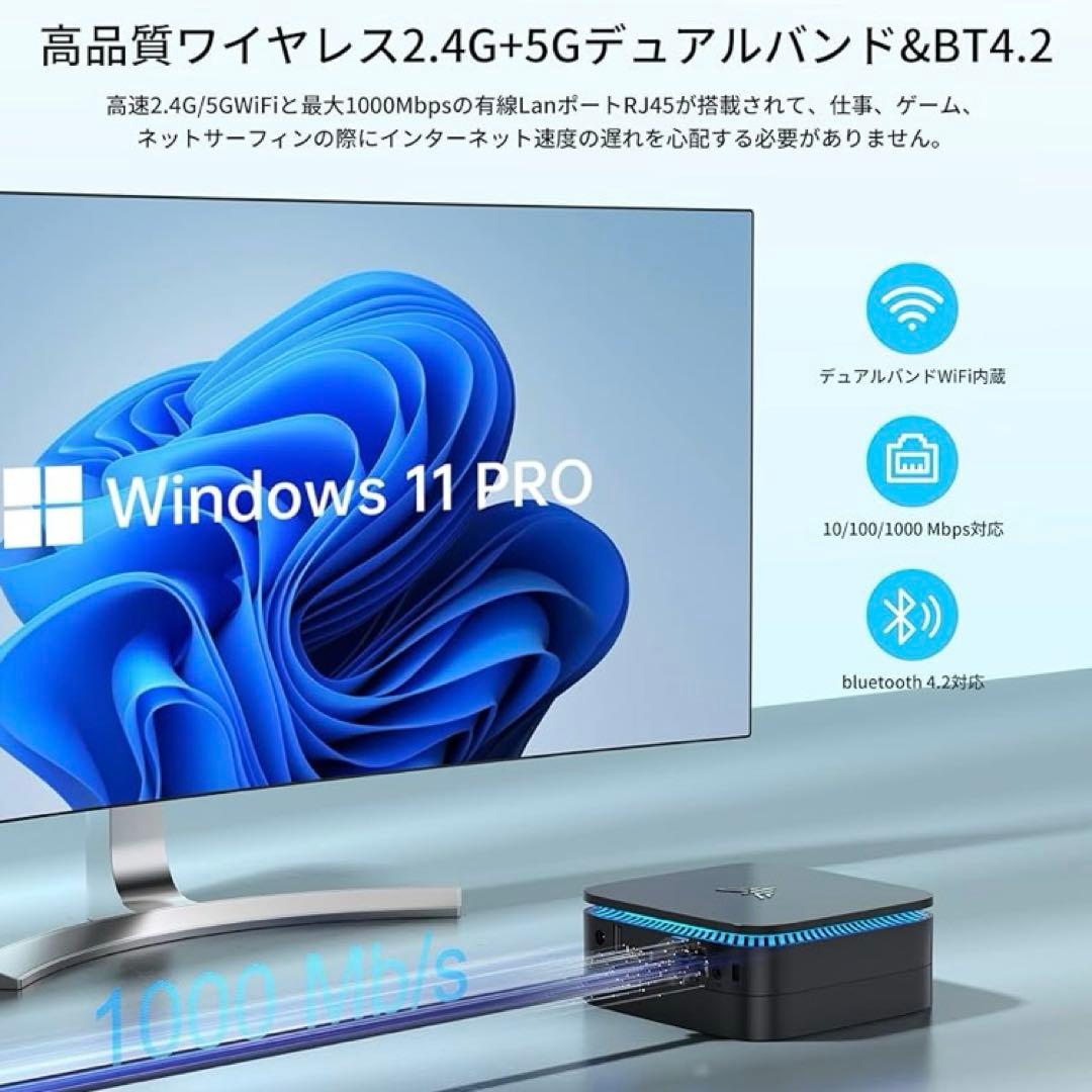 ミニpc 最新第12世代 n95 2023新版 最大3.4GHz 4C/4T