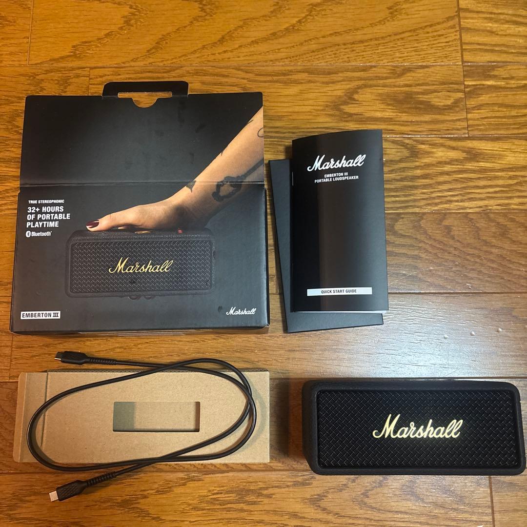数回使用 Marshall Emberton III ワイヤレススピーカー