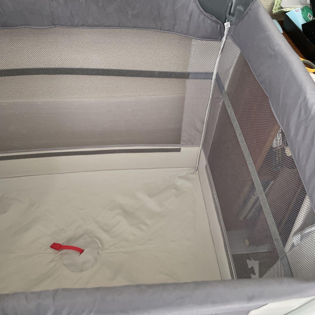 【美品】アップリカ ココネルエアー グレーベアー AB ベビーベッド