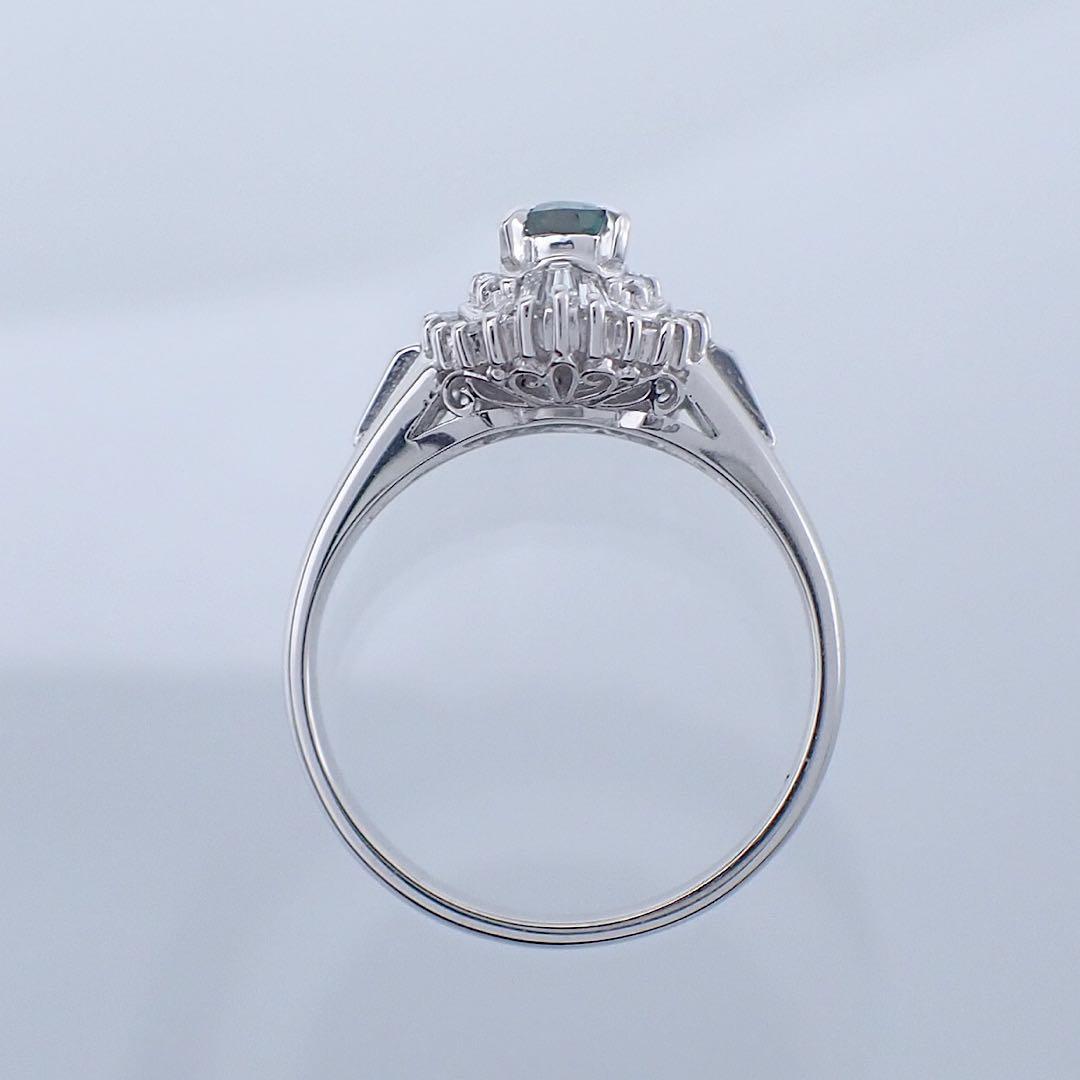三越 極上アレキサンドライト0.31ct ダイヤ0.30ct Pt900 リング