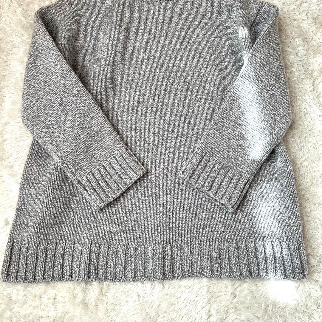 HANAです。ATON 　エイトン　ローゲージタートルネックニット グレー