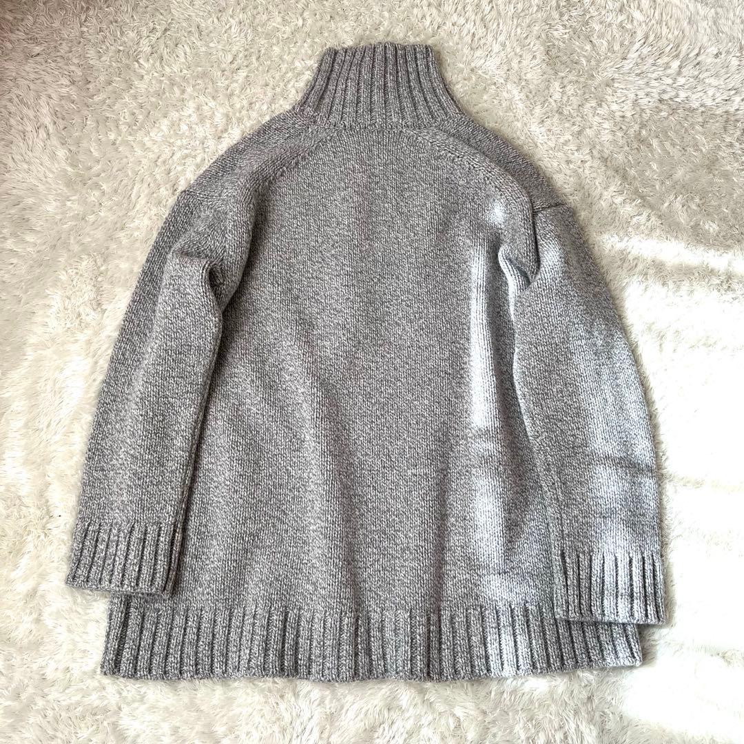 HANAです。ATON 　エイトン　ローゲージタートルネックニット グレー